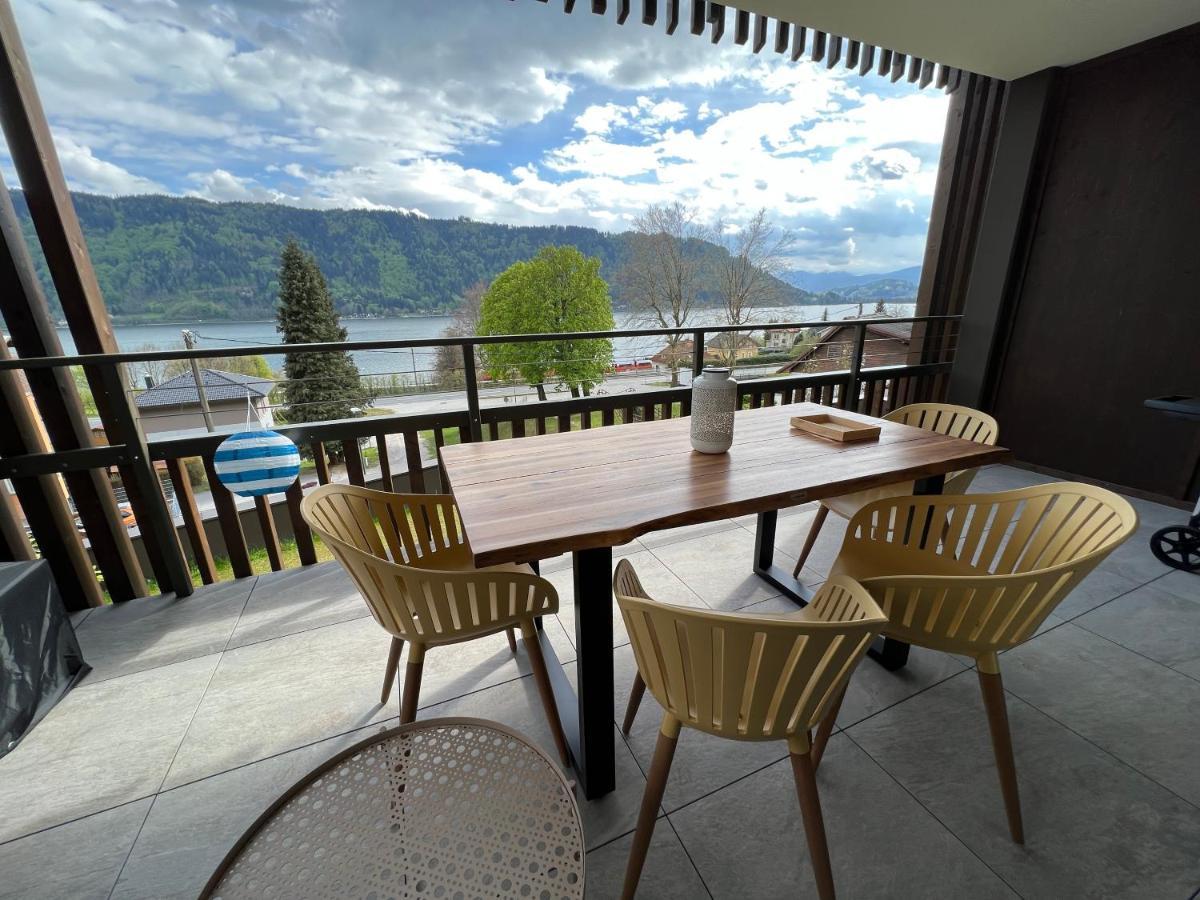 Ferienwohnung Mit Seeblick - Ossiacher See Gerlitzen Sattendorf Bagian luar foto