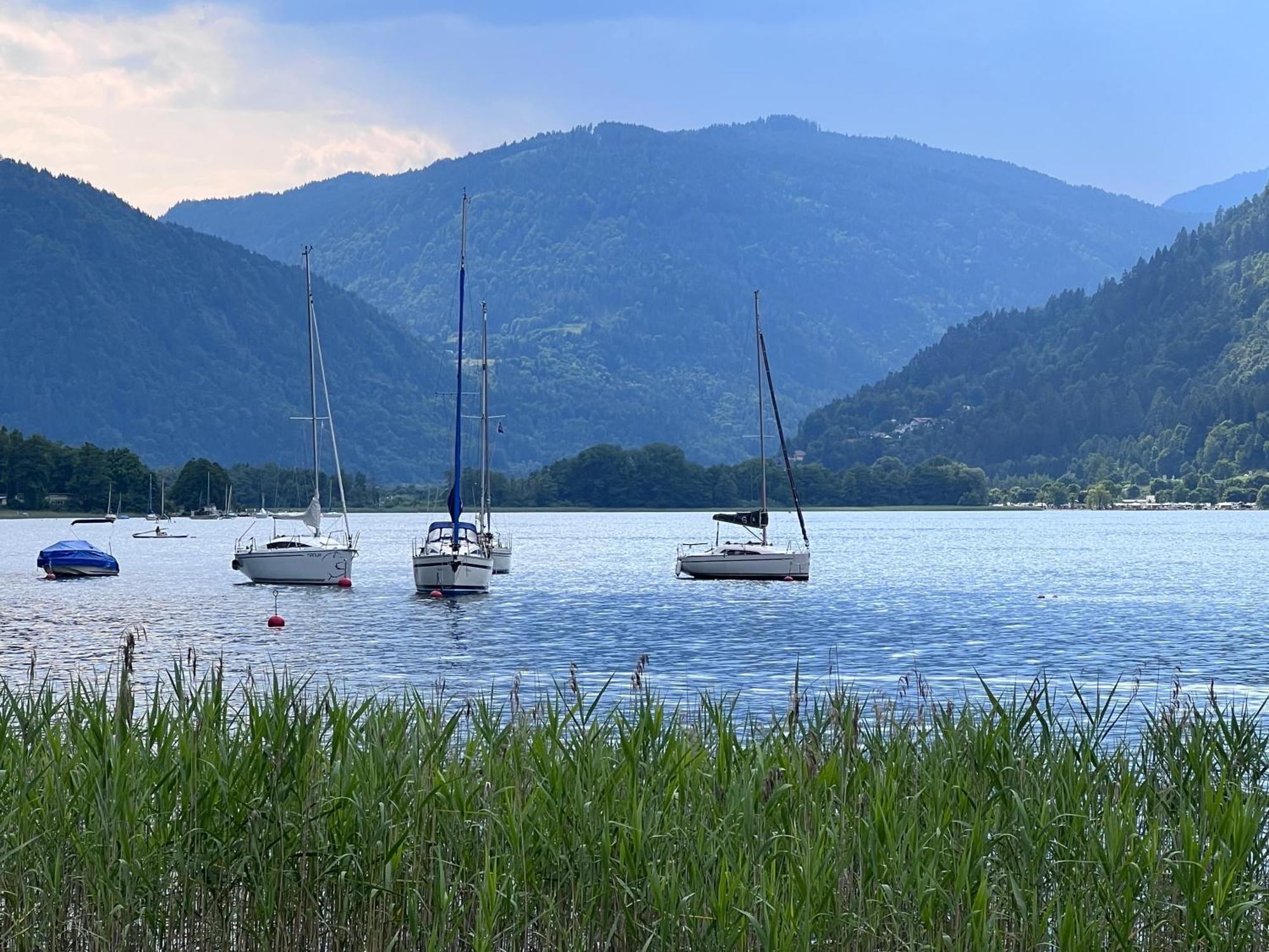 Ferienwohnung Mit Seeblick - Ossiacher See Gerlitzen Sattendorf Bagian luar foto